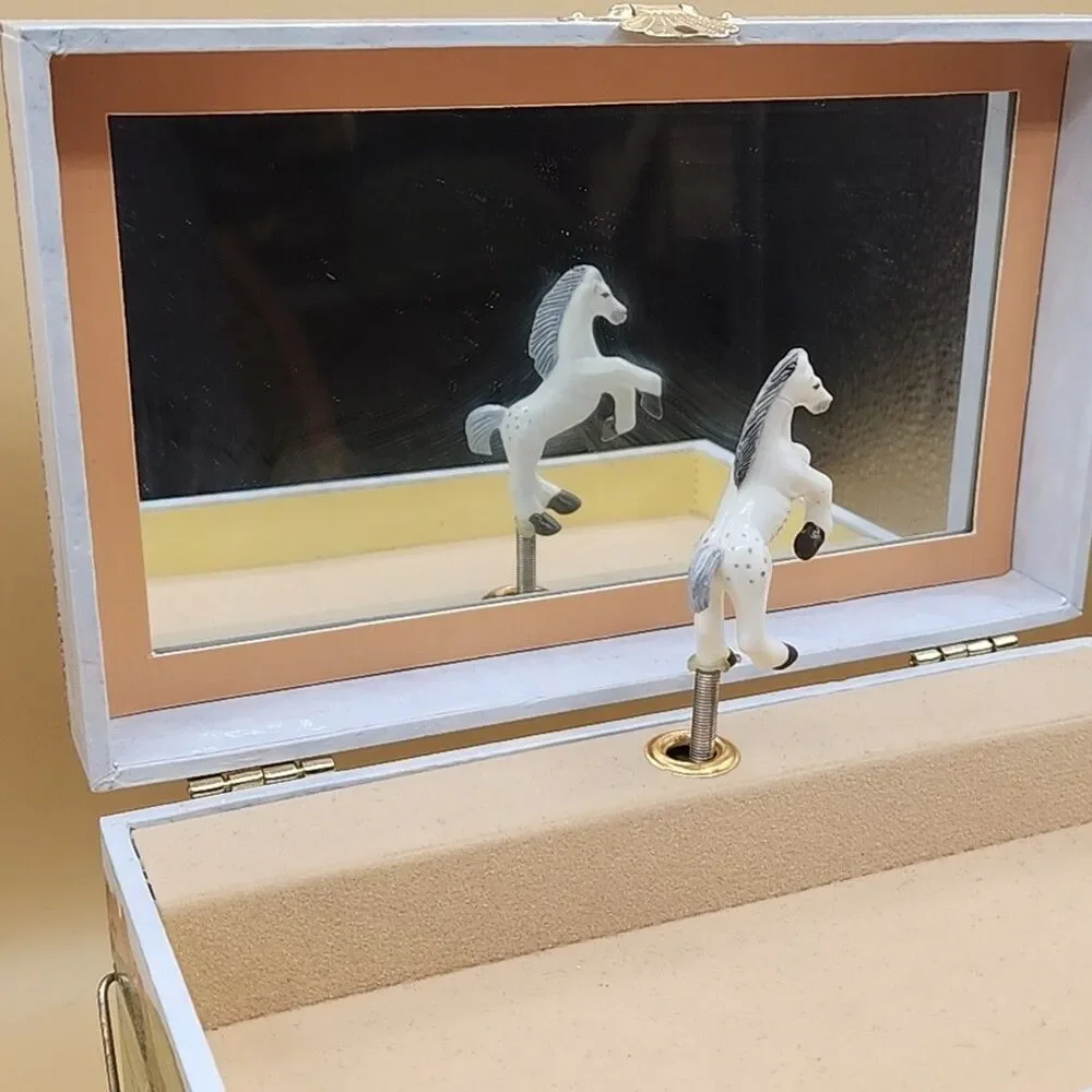 Horse Musical Jewelry Box Boys Girls Enchantmints Hide Away Horse Treasure Gift
